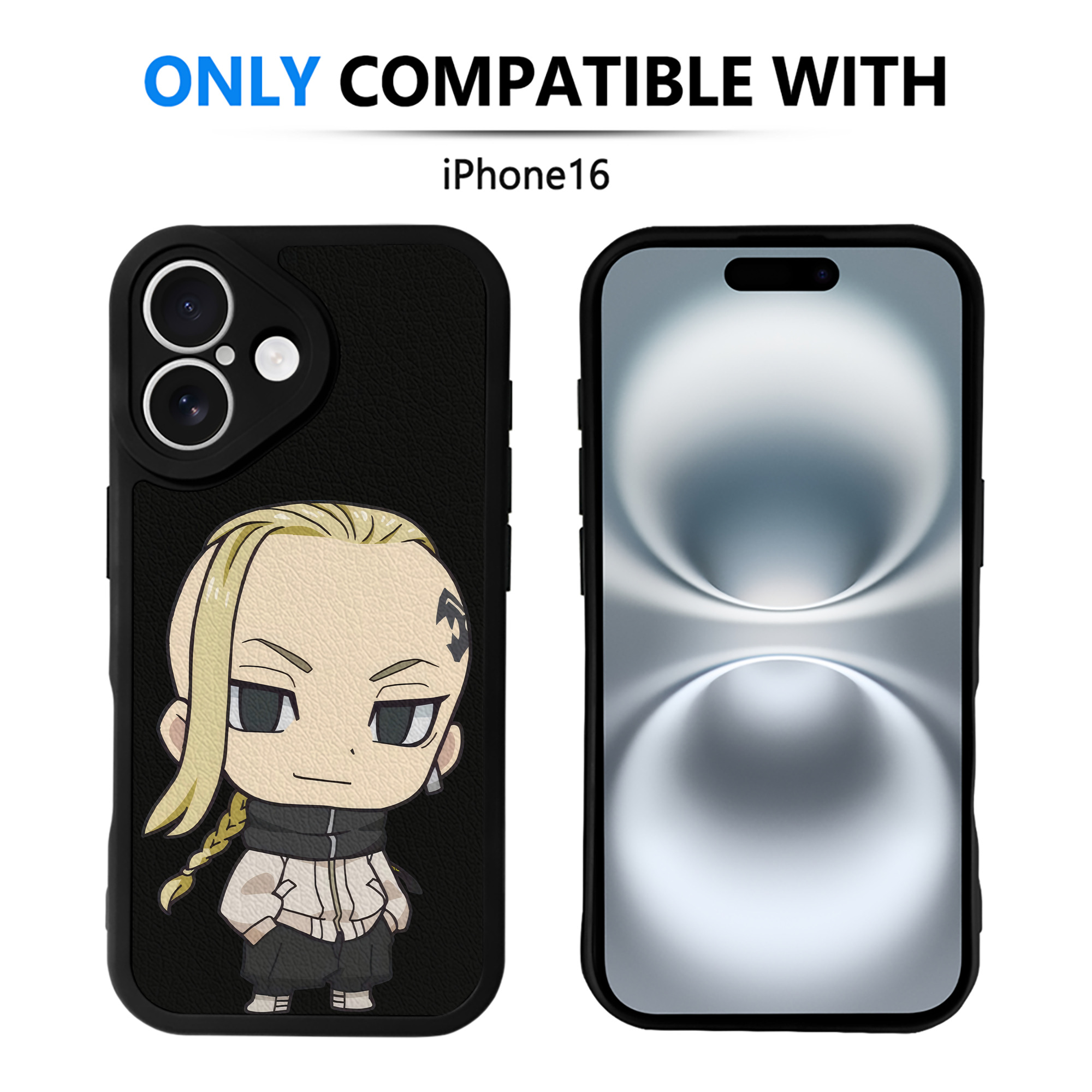 （画像用） 東京リベンジャーズ Tokyo Revengers 【iPhone 16シリーズ対応】シリコンスマホケース（レザー調） 材質：シリコン